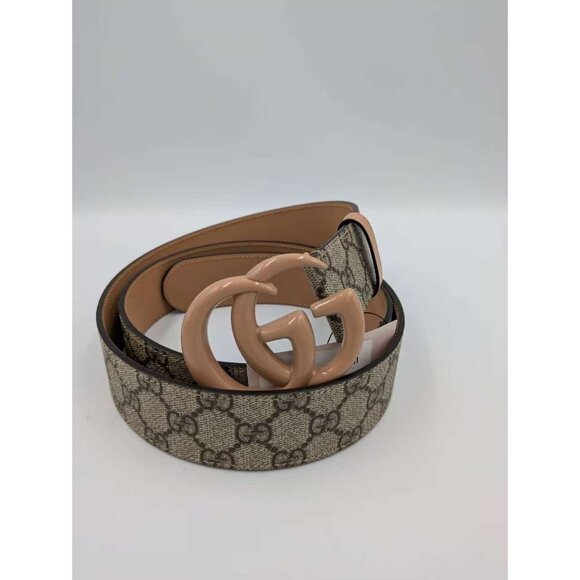Gucci GG Supreme Monogram Plutone Calfskin Enamel Double G 40mm Belt 115/46 Gucci | Accessories | Gucci Gg Supreme Monogram Plutone  main image 2